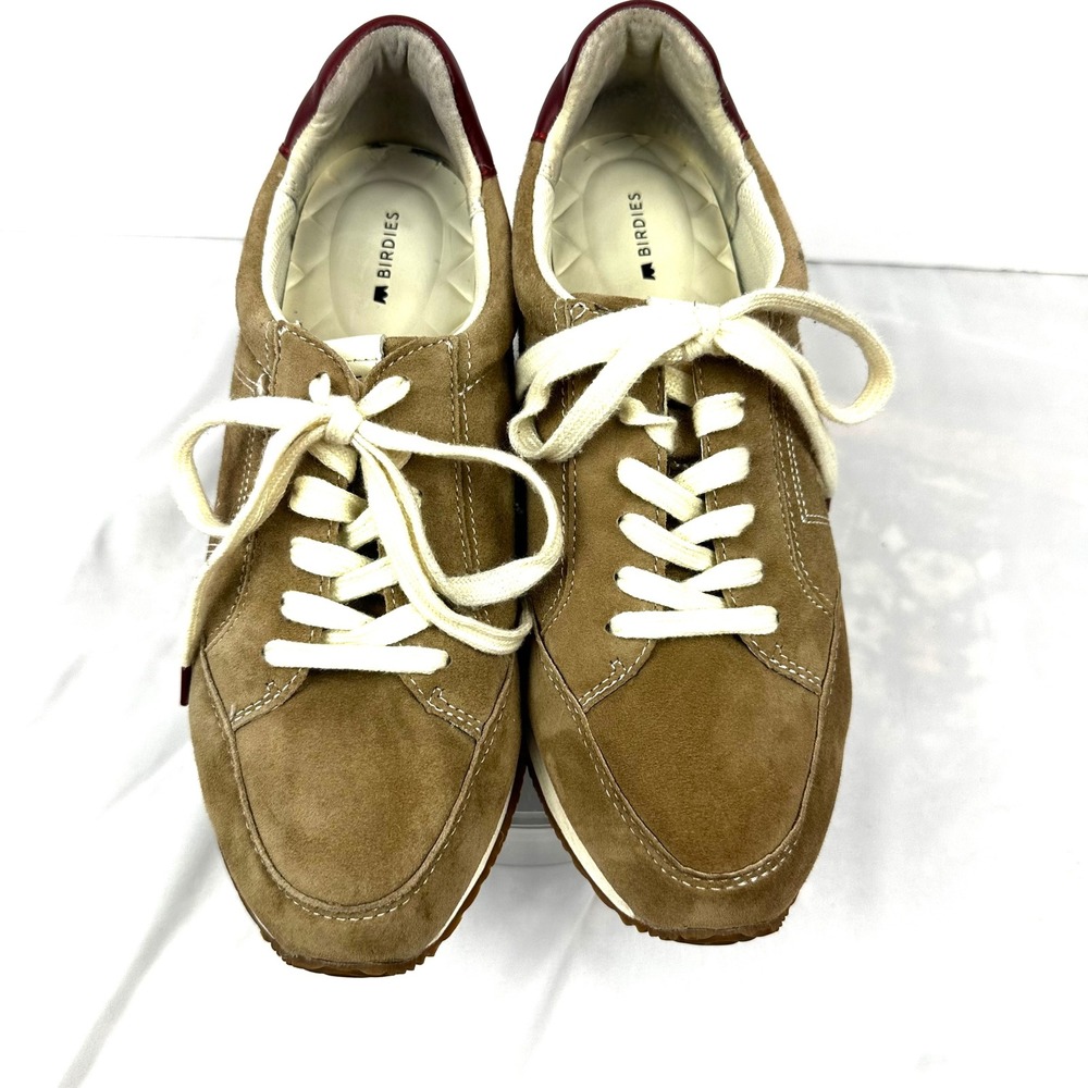 Birdies Roadrunner Suede Leather Retro Sneaker Womens 9 Chai Spice Quiet Luxury
